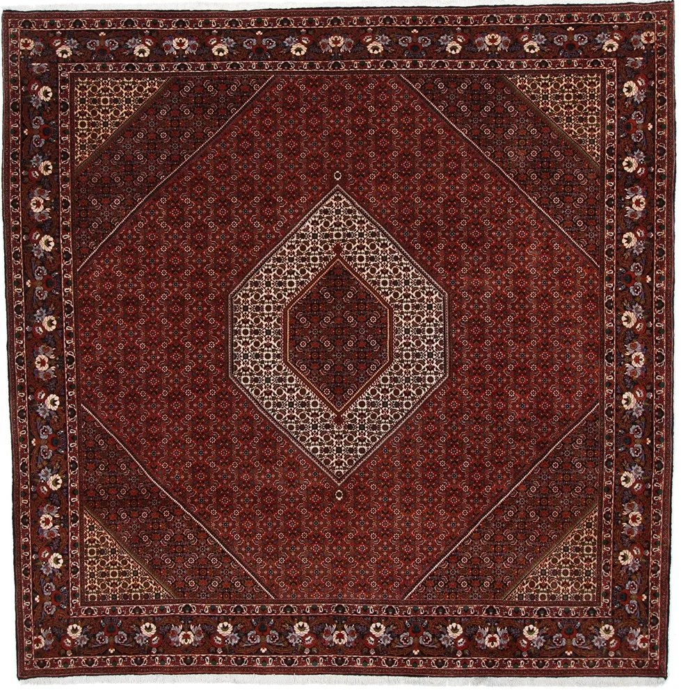 Bidjar Tappeto 300 x 310 Blu (Iran) Annodato A Mano