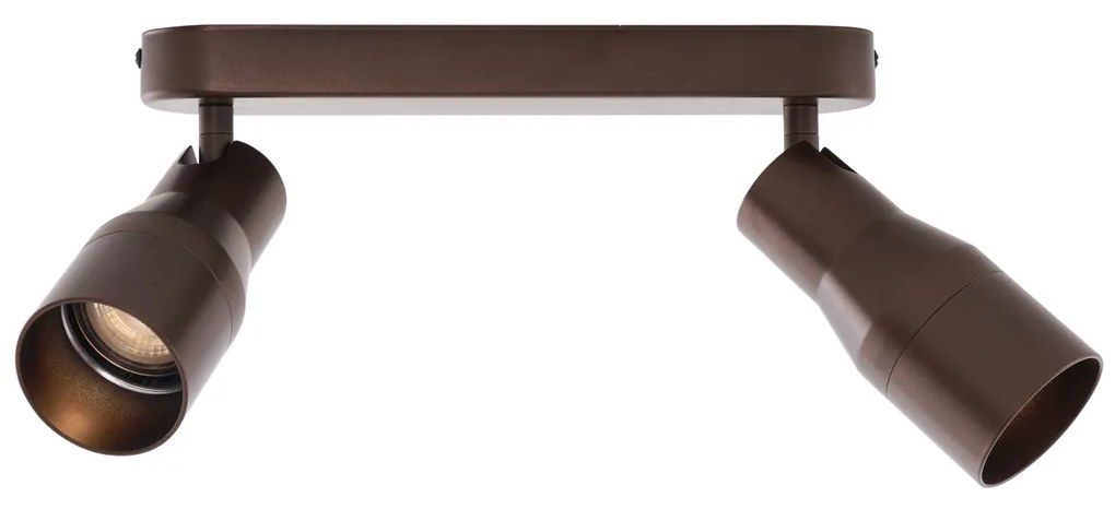Faretto da soffitto rotondo bronzo scuro GU10 50mm 2 luci - Stanley