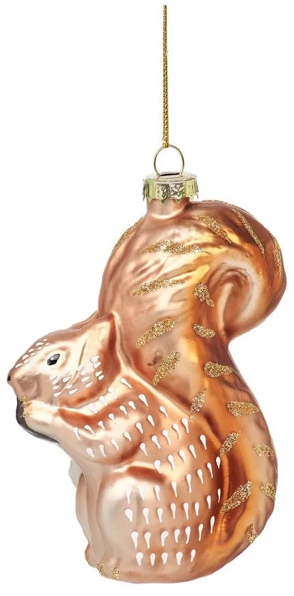 Decorazione per albero di natale in vetro fatta a mano 11 cm Squirrel – Sass &amp; Belle