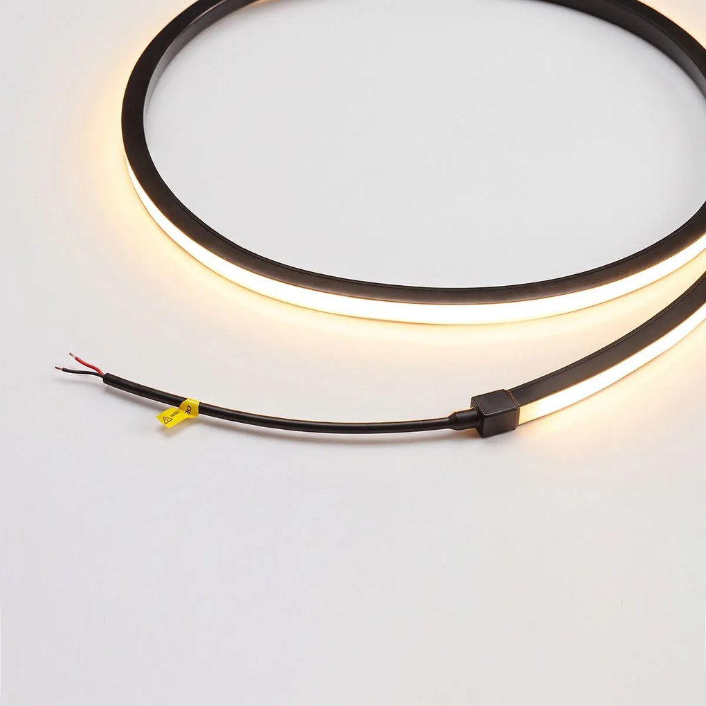 Neon Flex LED Nero 16x16 Free Cut 2.700K - 24V 14W/m IP67 - 10 metri