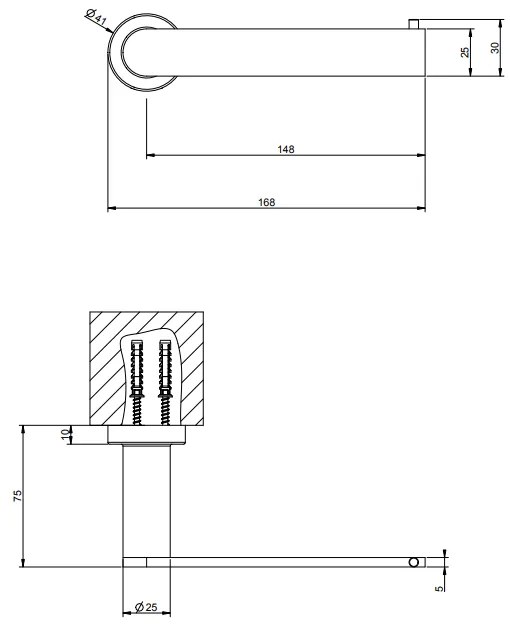 Porta Rotolo A Parete Orizzontale O Verticale Cromo 38849 Emporio Gessi