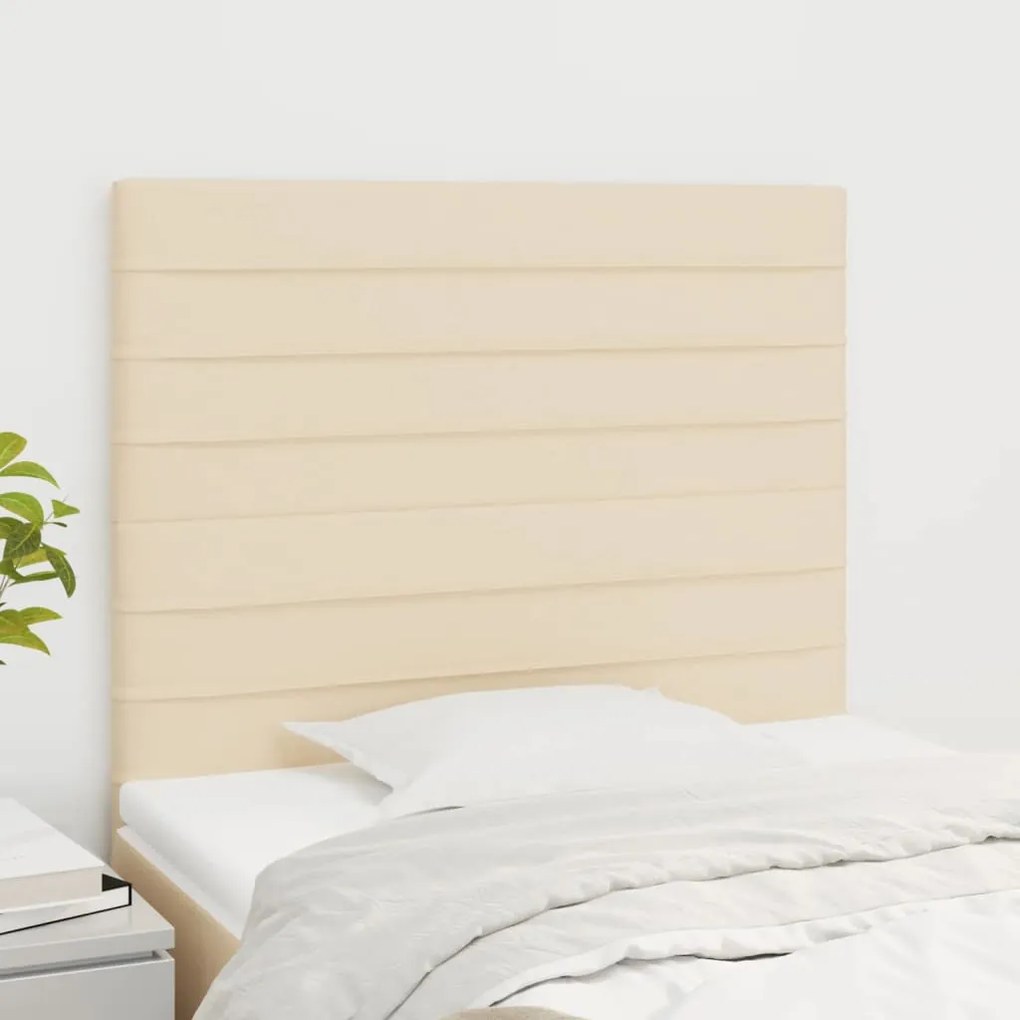 Testiera 2 Pz Crema 100x5x78/88 Cm İn Tessuto /