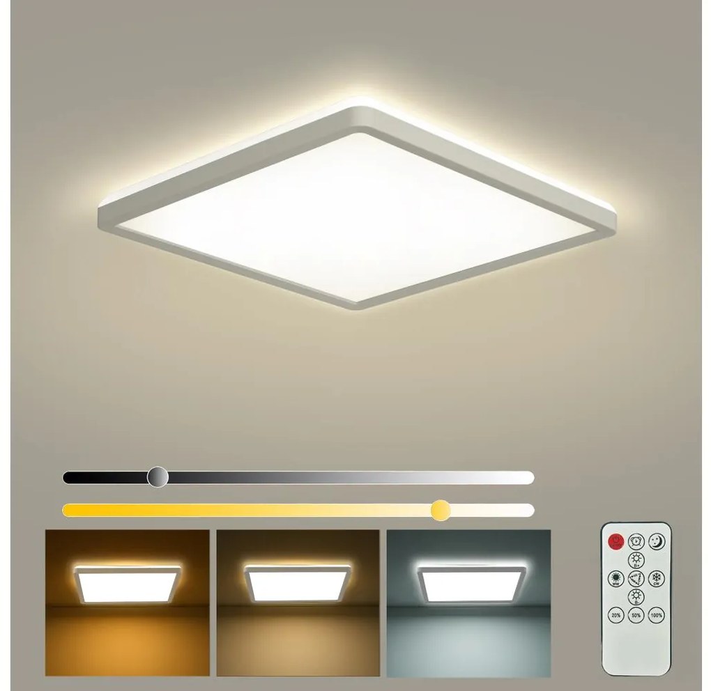 Brilagi - Lampada LED dimmerabile ULTRA SLIM 18W 230V 30x30 cm bianco + DO
