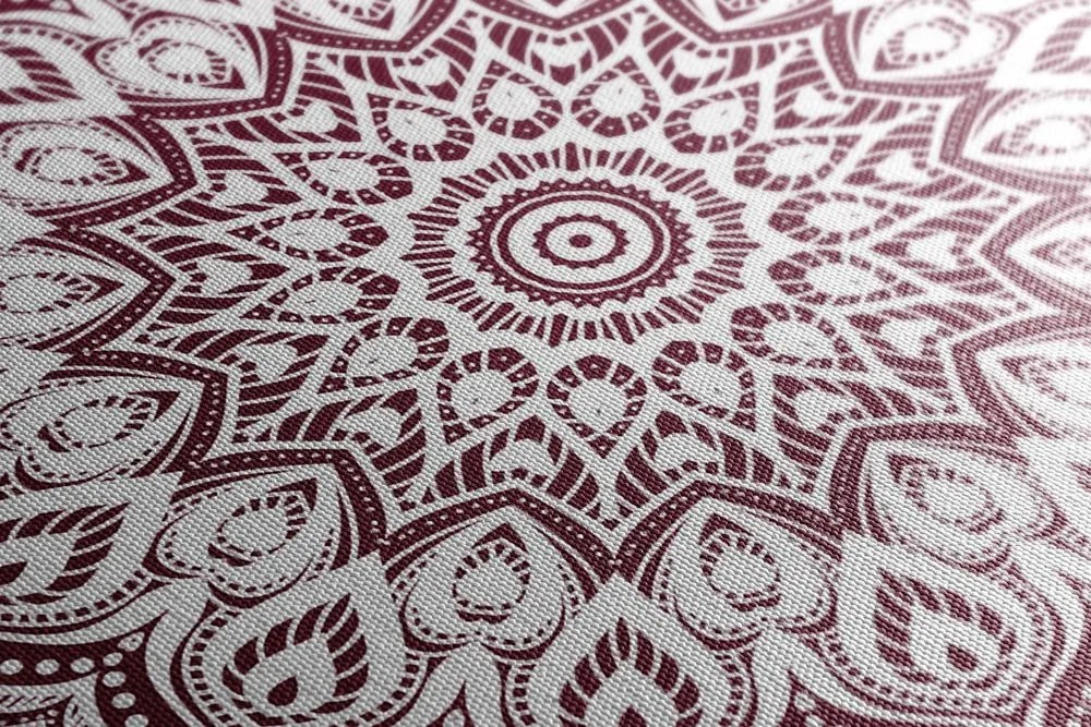 Quadro su tela – Mandala armonia su sfondo rosa