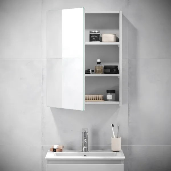 Armadietto da bagno con specchio KENWOOD 65x50 cm bianco