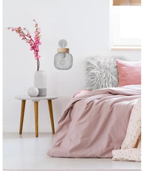 Brilliant - Lampada da parete GIADA 1xE27/40W/230V grigia