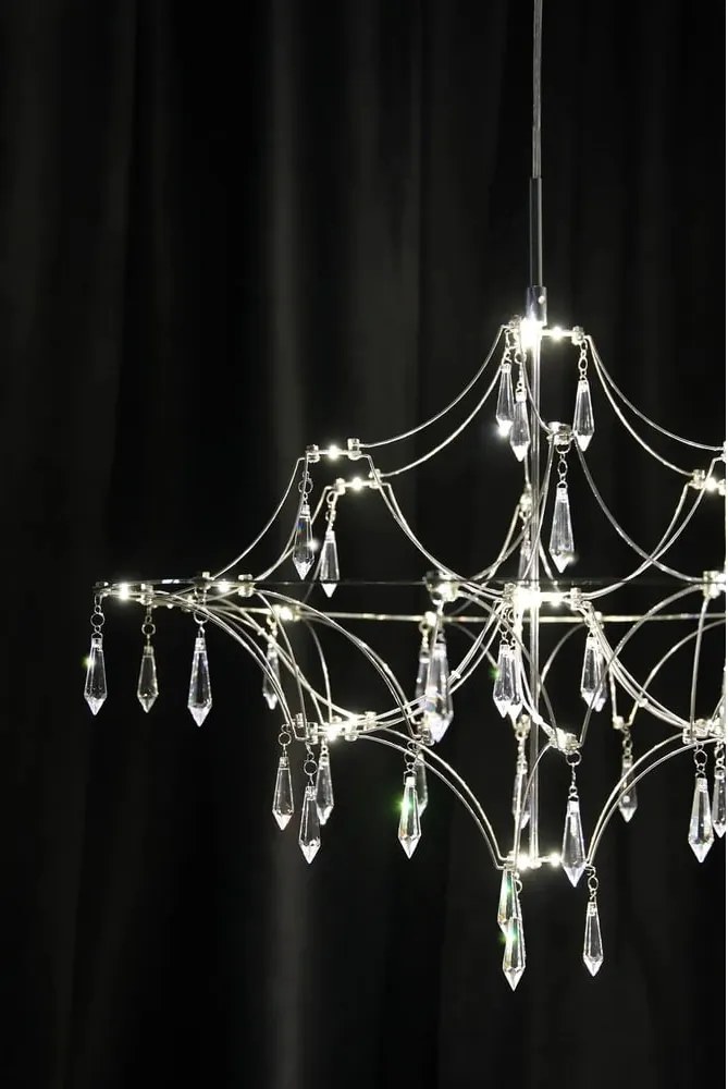 Lampadario LED argentato ø 60 cm Efesos – Markslöjd