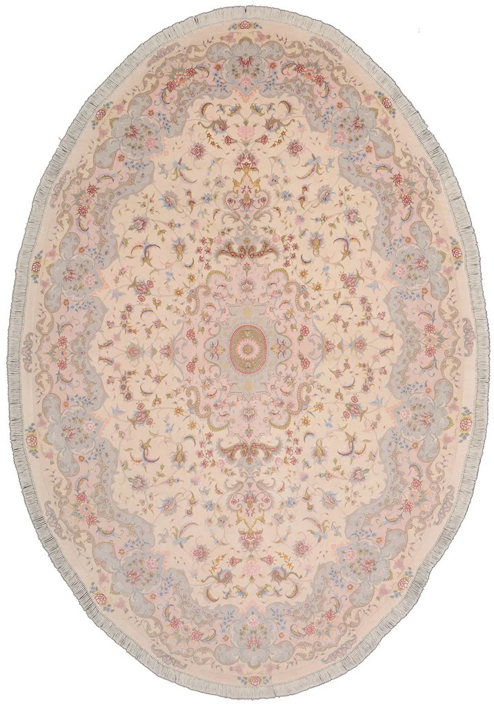 Tabriz Tappeto 300x200 Beige (Iran) Annodato A Mano