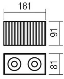 Redo 01-3410 - Faretto DELPHI 2xGU10/7W/230V 16,1x8,1 cm bianco