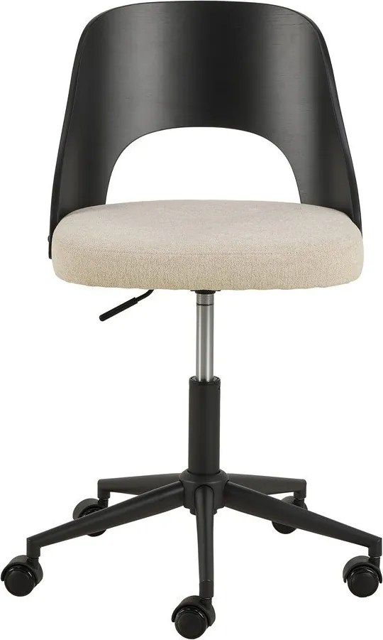 Sedia da ufficio nera/beige Lucy – Actona
