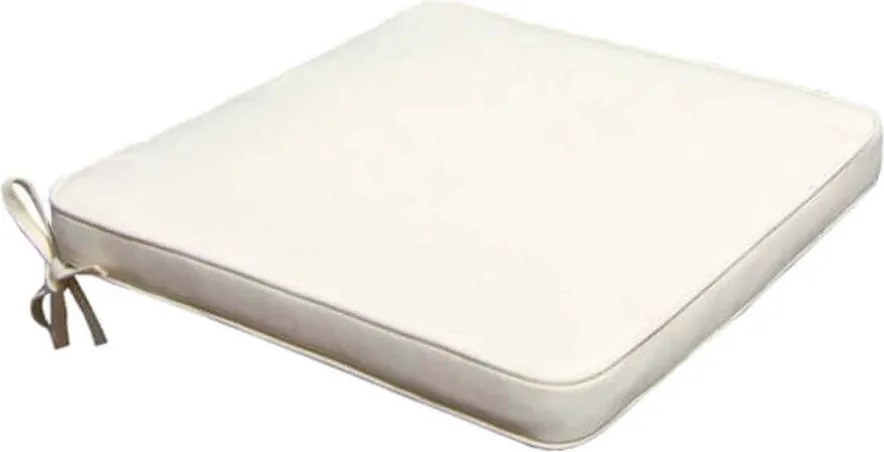 Cuscino Real Seduta 50x45x4 cm in Poliestere Ecrù...