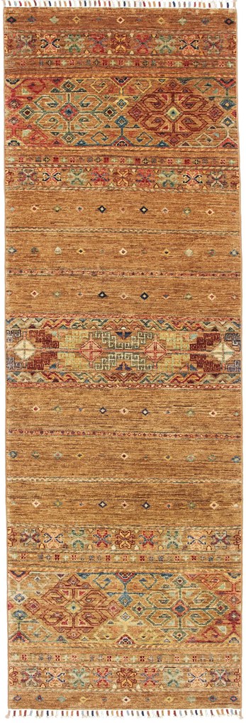 Samarkand Tappeto orientale 80 x 240 Marrone (Pakistan) Annodato A Mano