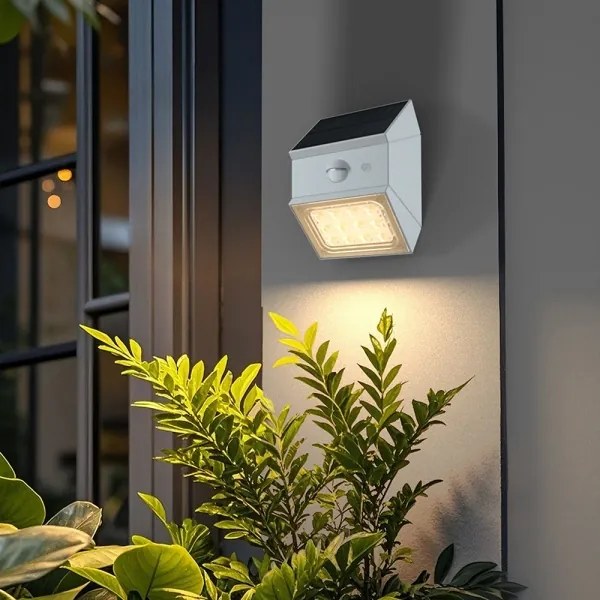 Lampada solare da parete a LED con sensore LED/2,5W/3,7V IP65 1200 mAh bianco