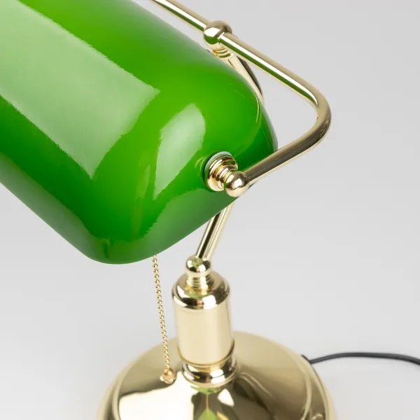 Brilagi - Lampada da scrivania BANK OFFICE 1xE27/60W/230V dorata/verde