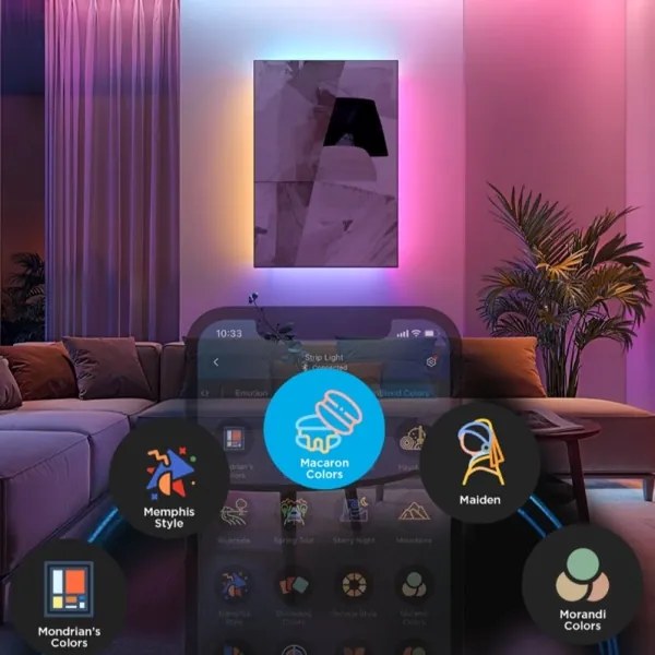 Govee - LED RGBWWIC Striscia di prolunga dimmerabile Striscia luminosa 2 Pro 1m Wi-Fi Materia