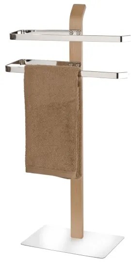 WENKO 20396100 - Porta asciugamani SAMONA 40,5x79,5 cm cromo lucido/marrone