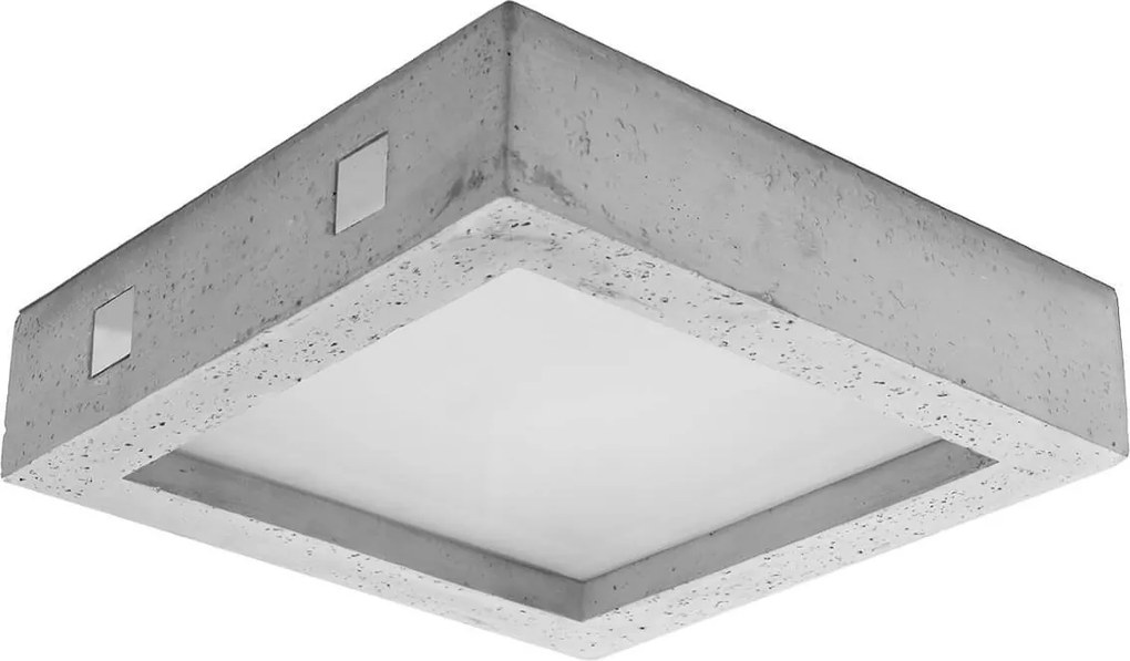 Lampada da soffitto 18W RIZA in Cemento e Vetro - Grigia