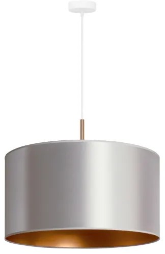 Duolla - Lampadario a sospensione con filo CANNES 1xE27/15W/230V diametro 45 cm argento/rame