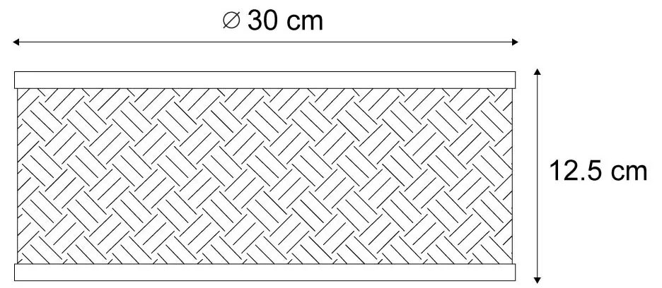 Lampada da soffitto in bambù orientale naturale 30 cm - Tremmo