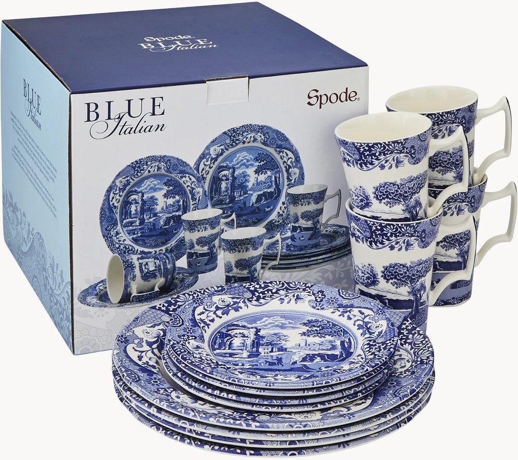 Set di piatti Blue Italian 12 pz