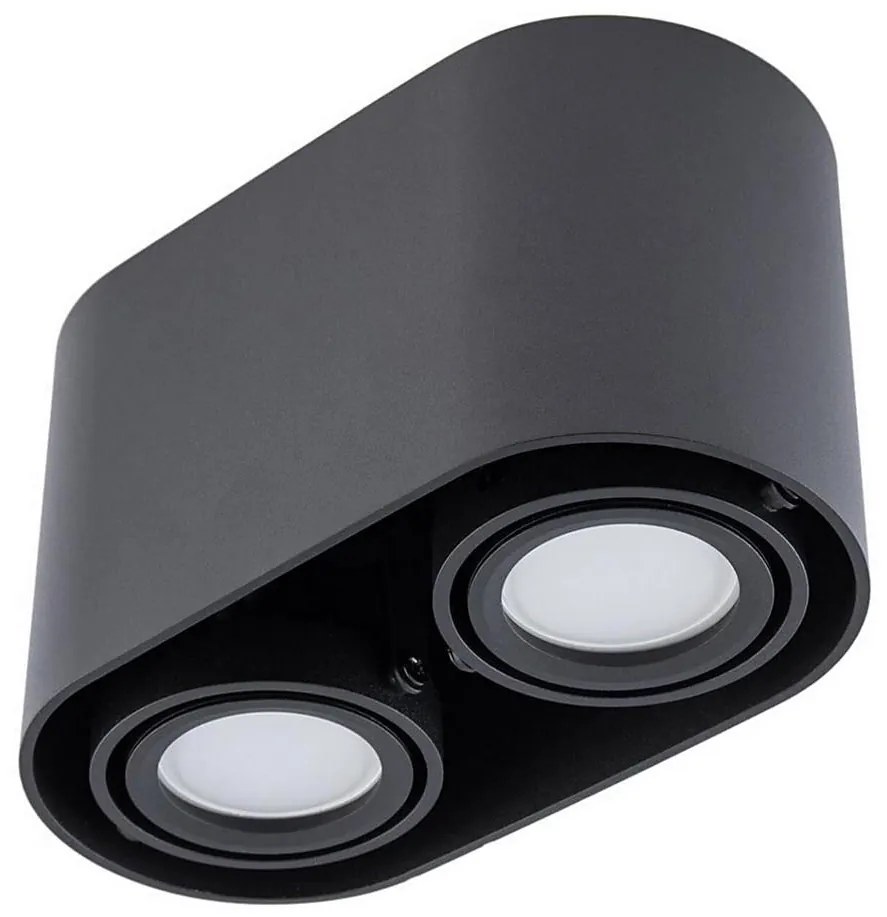 Faretto SIROK 2xGU10/30W/230V nero