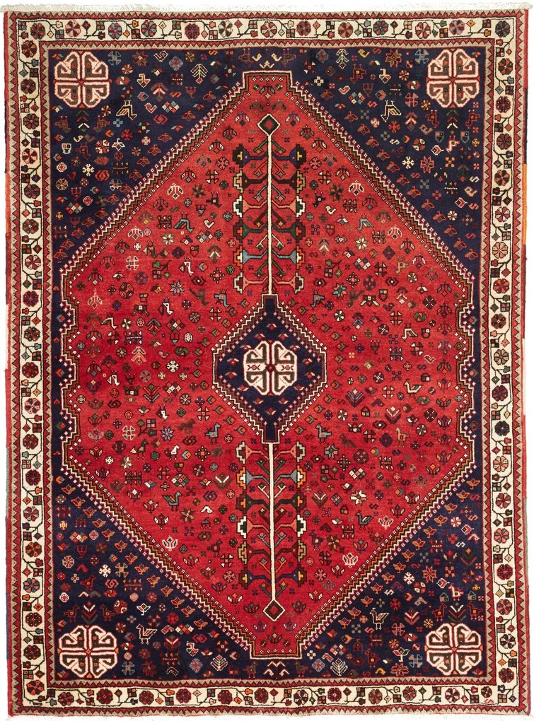 Gashghai Tappeto persiano 160x220 Rosso (Iran) Annodato A Mano