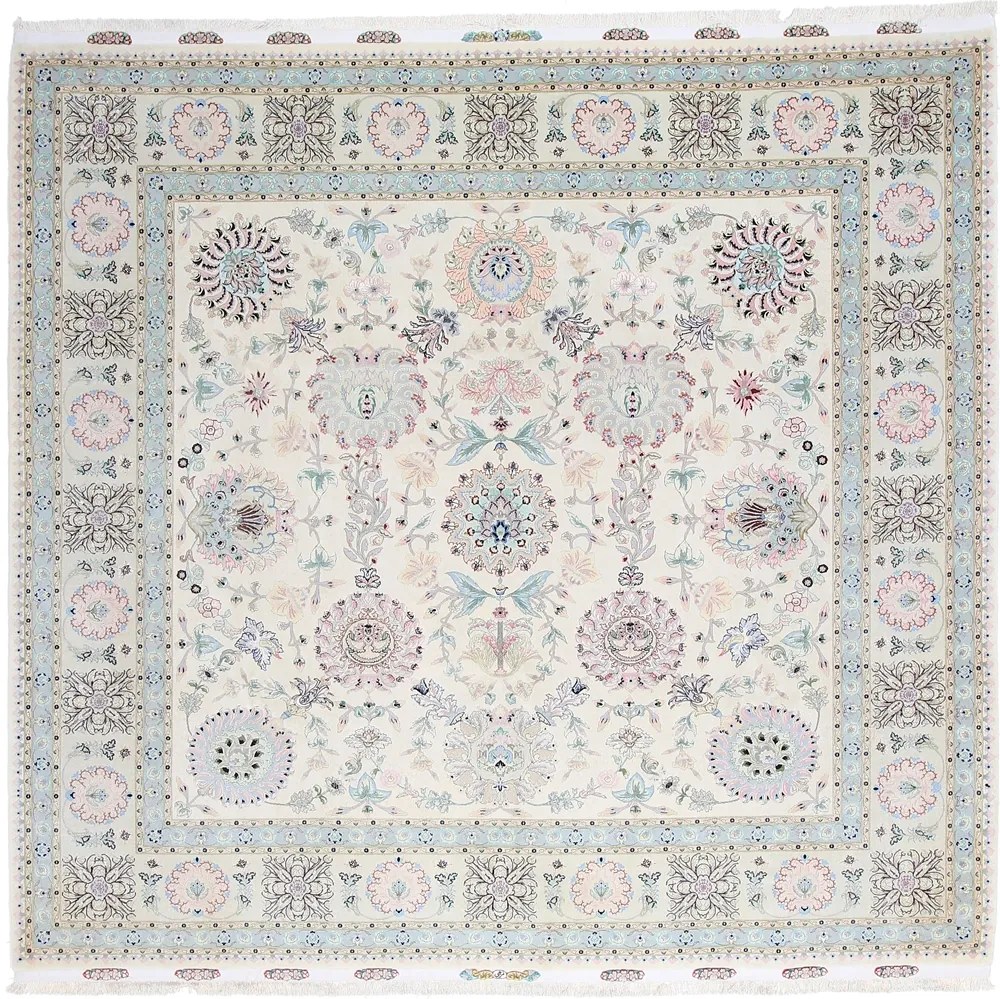 Tabriz Tappeto 300 x 290 Beige (Iran) Annodato A Mano
