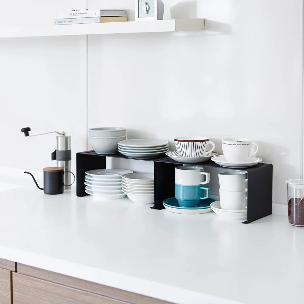 Ripiano aggiuntivo nero in metallo 30,5x14 cm Tower – YAMAZAKI