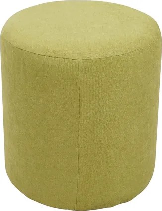 Pouf Tondo Dante D 40 cm in Tessuto Antimacchia Verde