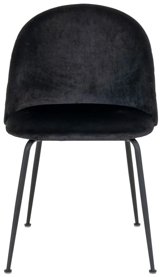 Sedie da pranzo in velluto nero in un set di 2 pezzi Geneve - House Nordic