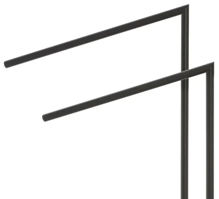 Piantana portasciugamani da appoggio in acciaio nero opaco Style