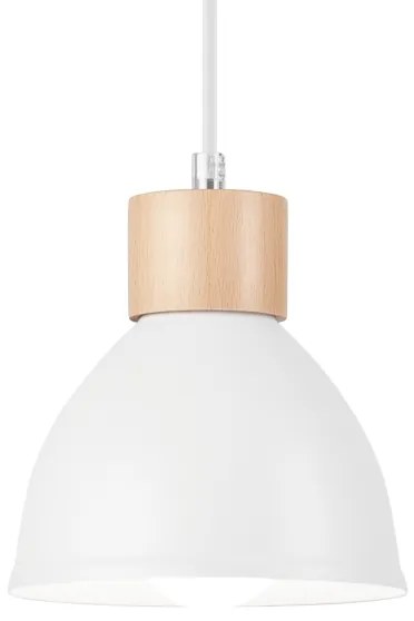 Lampadario a sospensione con filo NICO 3xE27/60W/230V bianco