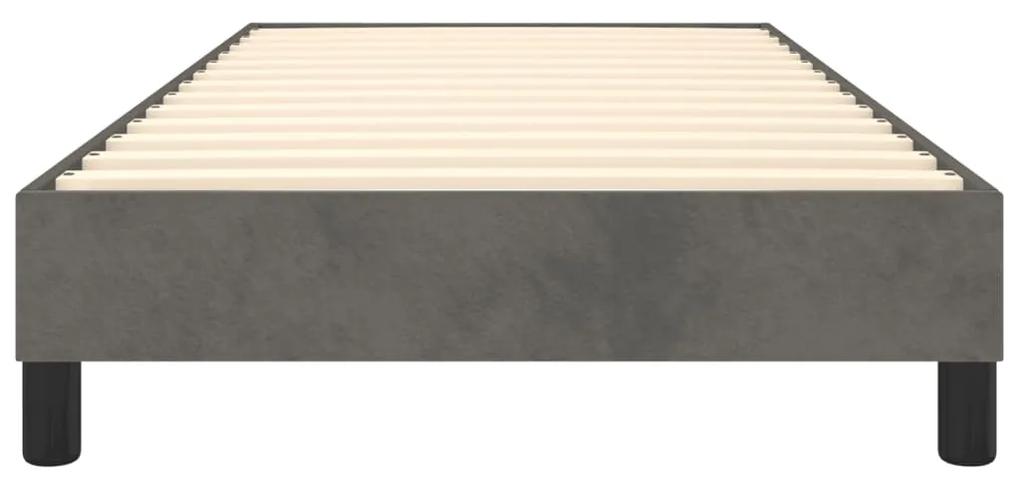 Giroletto a molle grigio scuro 90x190 cm in velluto