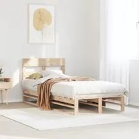 Letto senza Materasso 90x190 cm in Legno Massello di Pino 850821