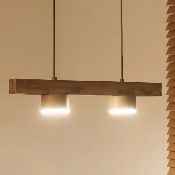 Duolla - Lampadario a sospensione con cavo IRONLINE 2xGX53/3W/230V pino/rovere/beige