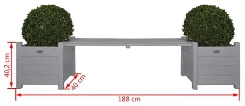 Esschert Design Fioriere con Panchina a Ponte Grigia CF33G