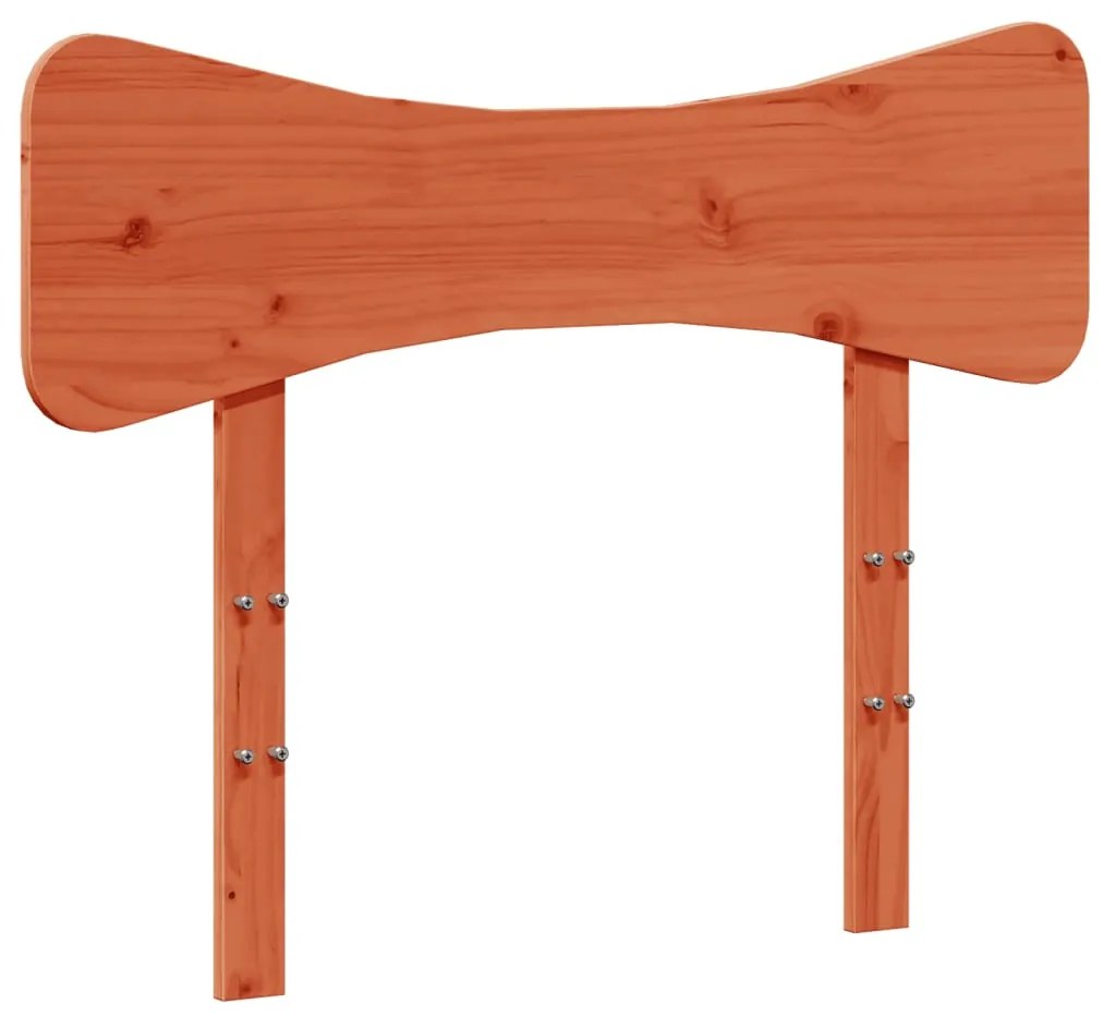 Testiera marrone cera 90 cm in legno massello di pino