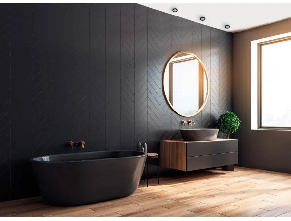 Kanlux 33122 - Luce da incasso per bagno FLINI 10W IP44 nera