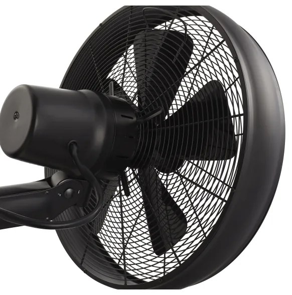 Lucci air 213124 - Ventilatore da parete BREEZE 55W/230V nero + tc