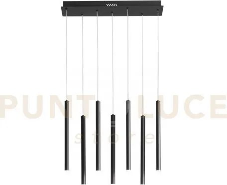 Lampadario a sospensione led pype nera 35w 3290lm cct 3000 4000 650...