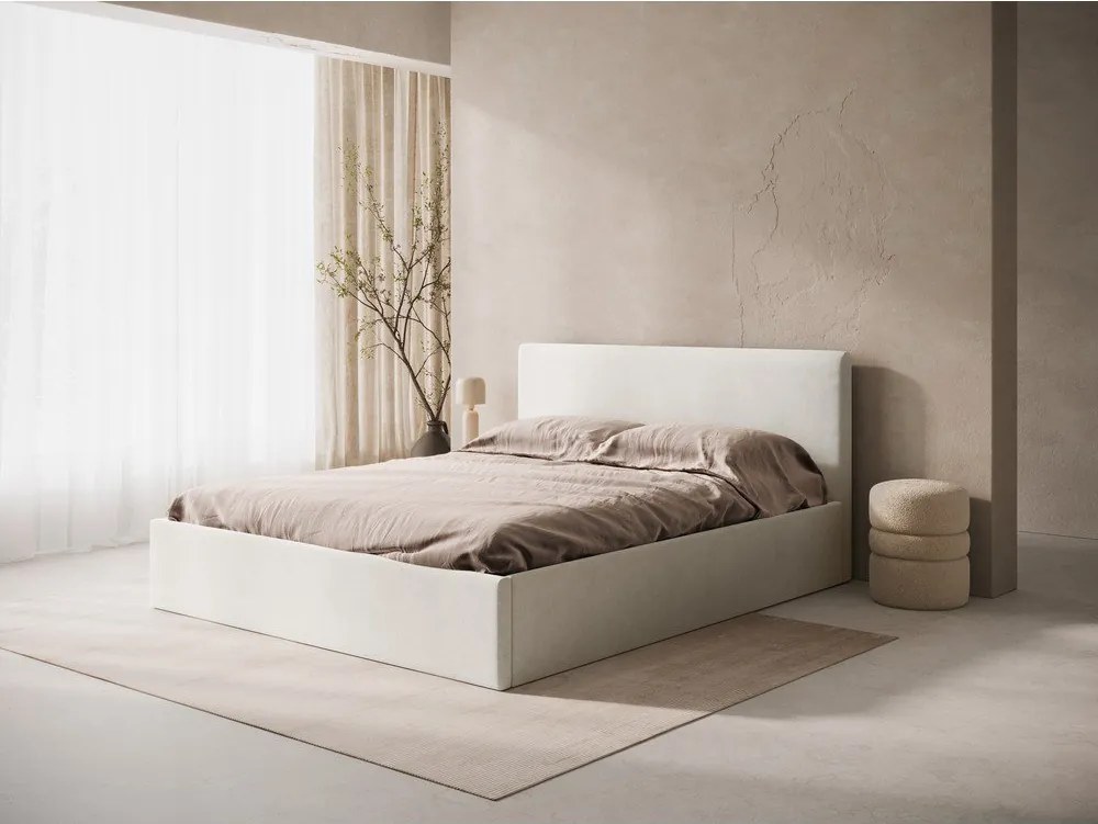 Testiera color crema in imbottito 210,5x100 cm Remo – Micadoni