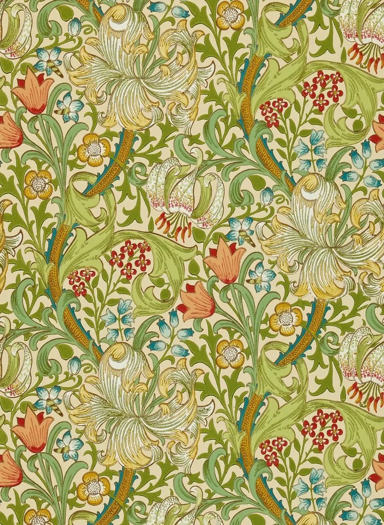 Morris & Co Carta da parati Golden Lily - Pale Biscuit