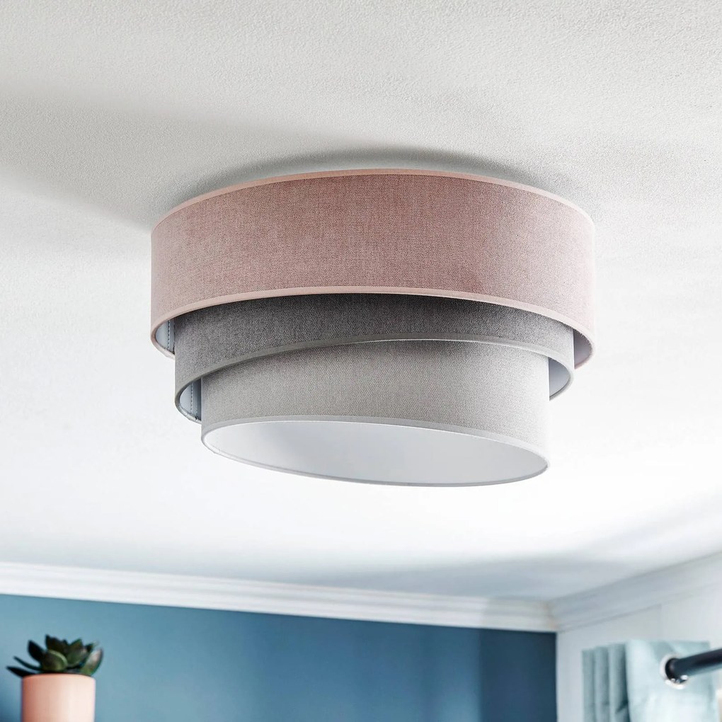 Duolla Plafoniera Pastell Trio Ø 45 cm rosa/grigio/grigio chiaro