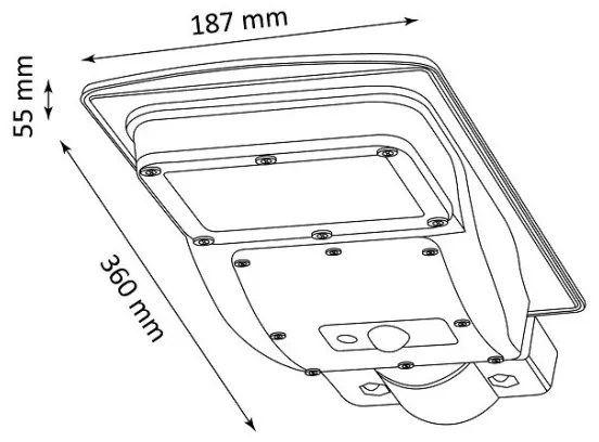 Lampada stradale solare LED con sensore STREET LED/3W/3,2V IP65 + remote telecomando