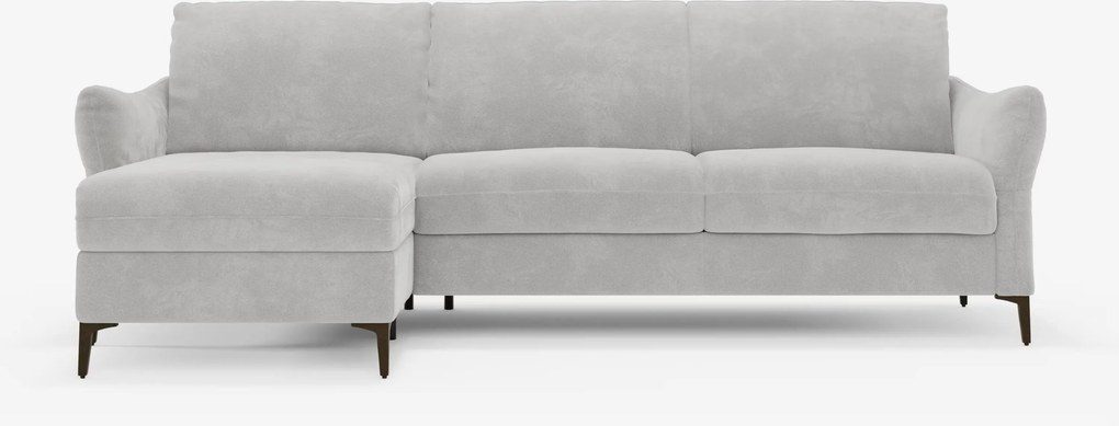 Dalia divano letto angolare con vano contenitore - materasso alto 18 cm in raffinato tessuto smacchiabile T30
