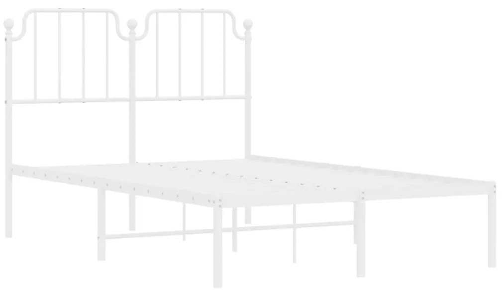 Giroletto con testiera metallo bianco 120x190 cm