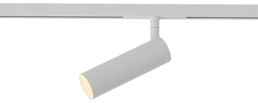 Faretto moderno bianco per sistema a binario monofase GU10 35mm - Slimline Uzzy