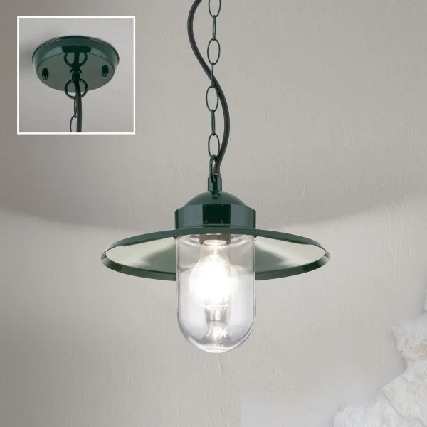 Orion AL 11-1318 - Lampada a sospensione da esterno EDWARD 1xE27/60W/230V IP44 verde