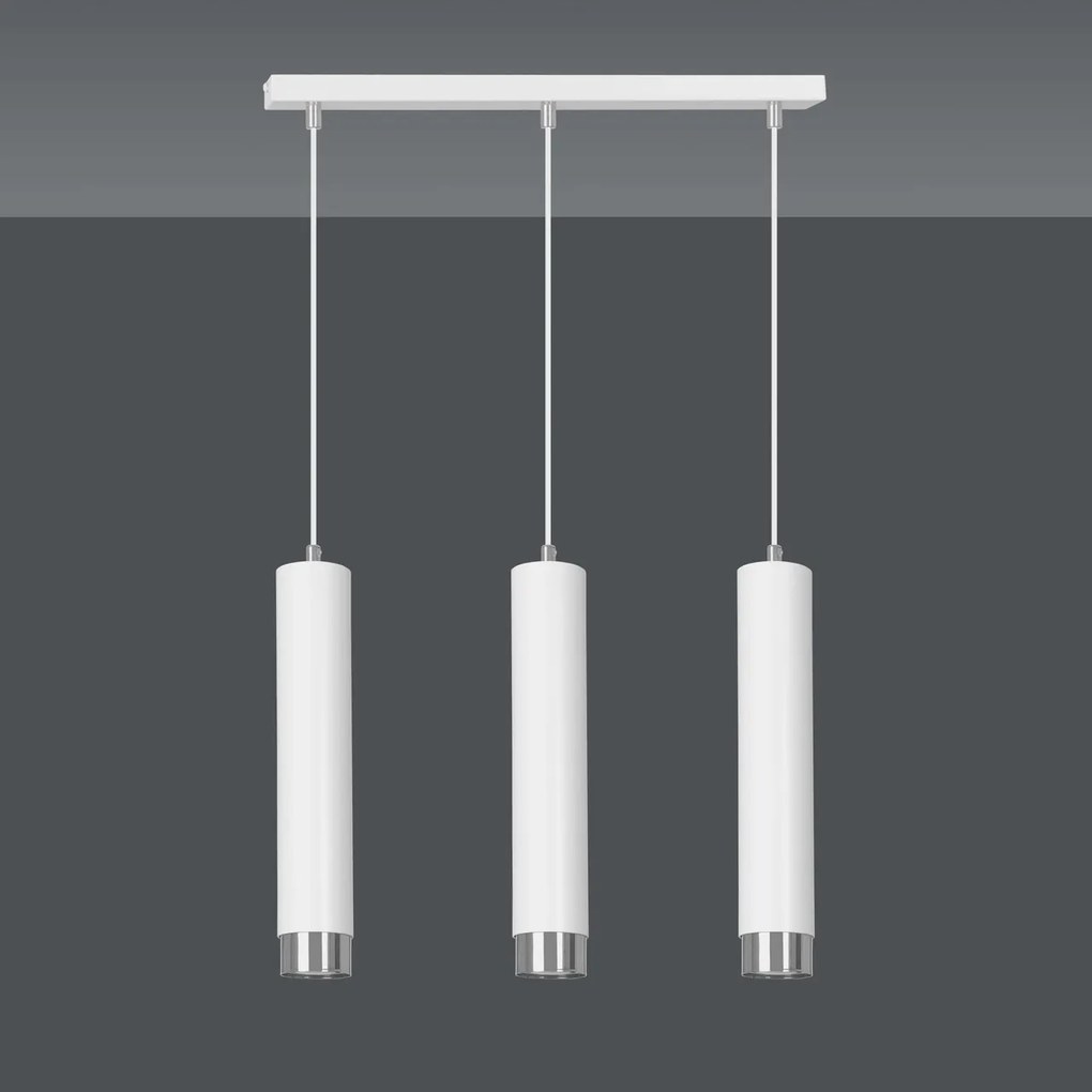 Lampadario a sospensione KIBO 3 BLACK e WHITE