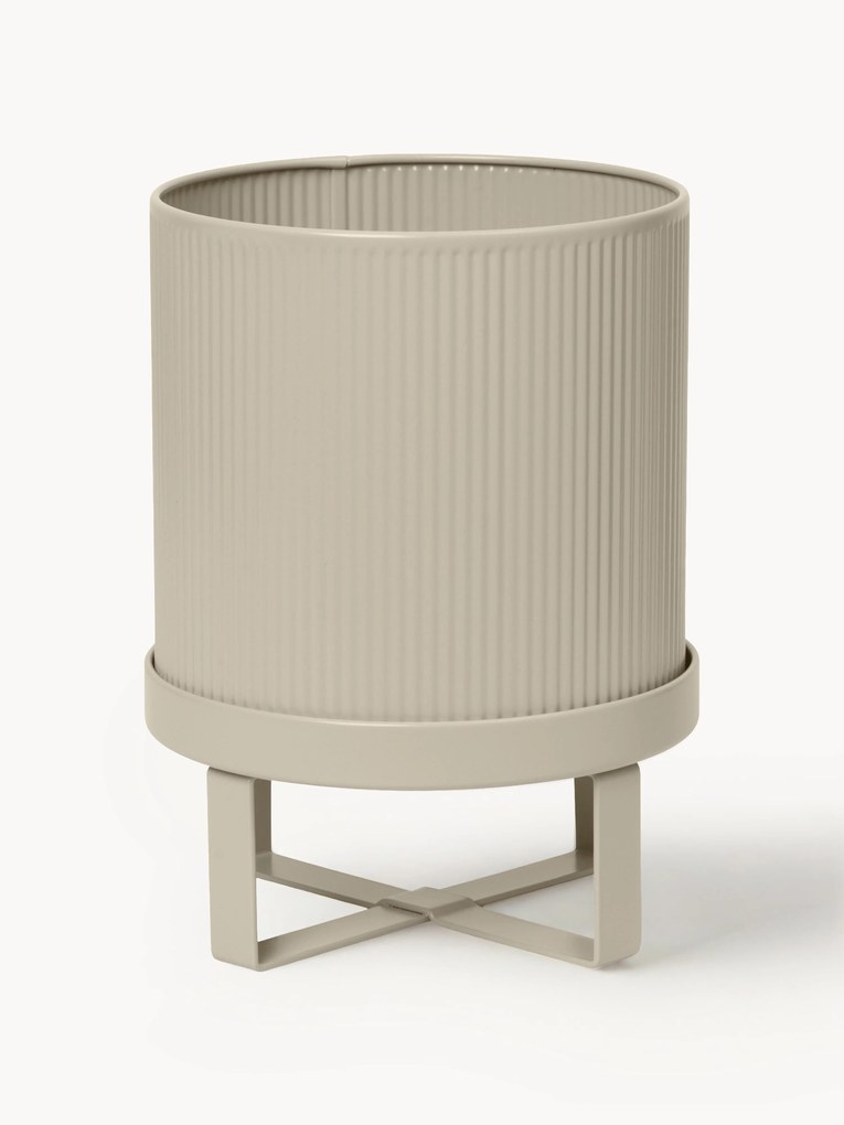 Portavaso con superficie millerighe Bau, alt. 24 cm